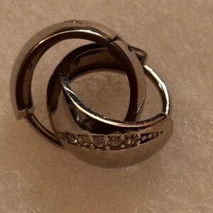 Silver Hoop Earrings with AAA CZ